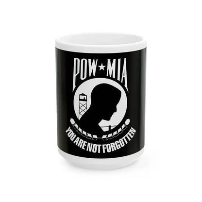 United States POW-MIA flag (United States) White Coffee Mug 15oz - Go Mug Yourself