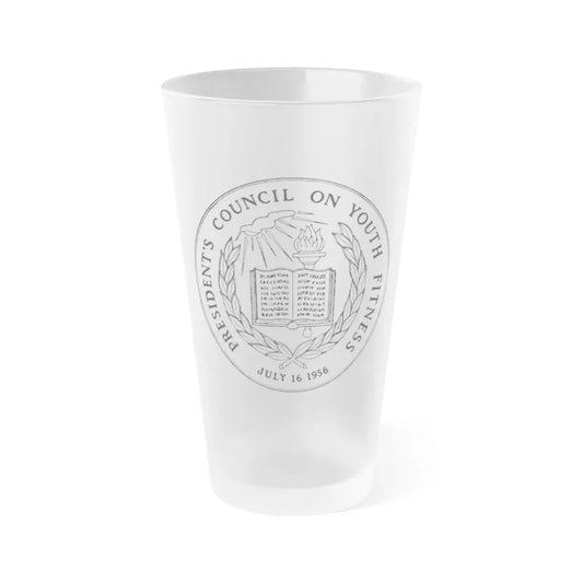 United States Presidents Council On Youth Fitness - Frosted Pint Glass 16oz 16oz Frosted - Go Mug Yourself