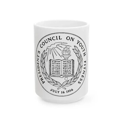 United States Presidents Council On Youth Fitness - White Coffee Mug 15oz - Go Mug Yourself