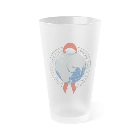 United States Presidents Emergency Plan for AIDS Relief - Frosted Pint Glass 16oz-16oz-Frosted-Go Mug Yourself