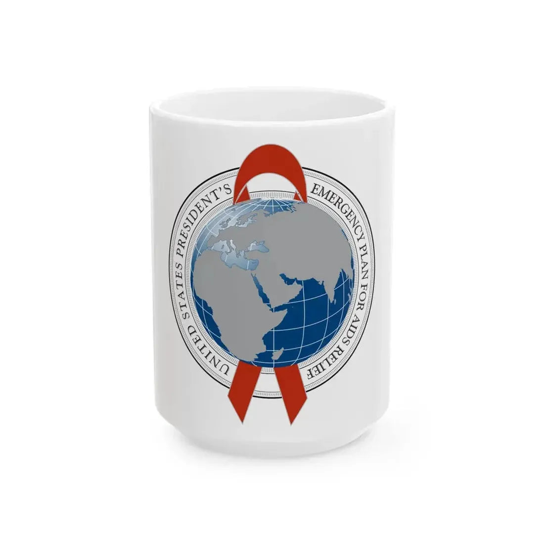 United States Presidents Emergency Plan for AIDS Relief - White Coffee Mug 15oz - Go Mug Yourself