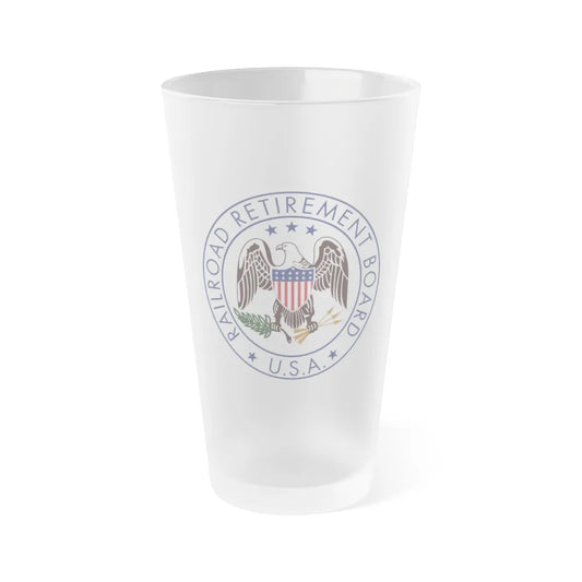 United States Railroad Retirement Board - Frosted Pint Glass 16oz-16oz-Frosted-Go Mug Yourself