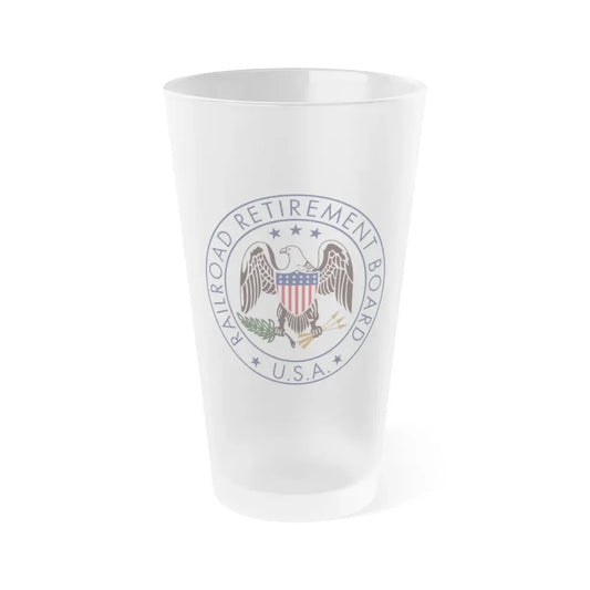United States Railroad Retirement Board - Frosted Pint Glass 16oz 16oz Frosted - Go Mug Yourself