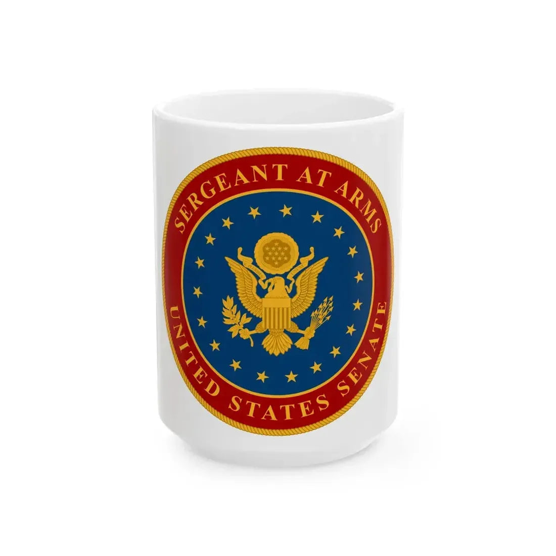 United States Senate Sergeant at Arms - White Coffee Mug 15oz - Go Mug Yourself