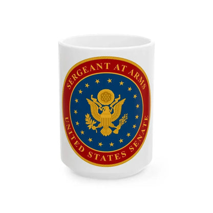 United States Senate Sergeant at Arms - White Coffee Mug 15oz - Go Mug Yourself
