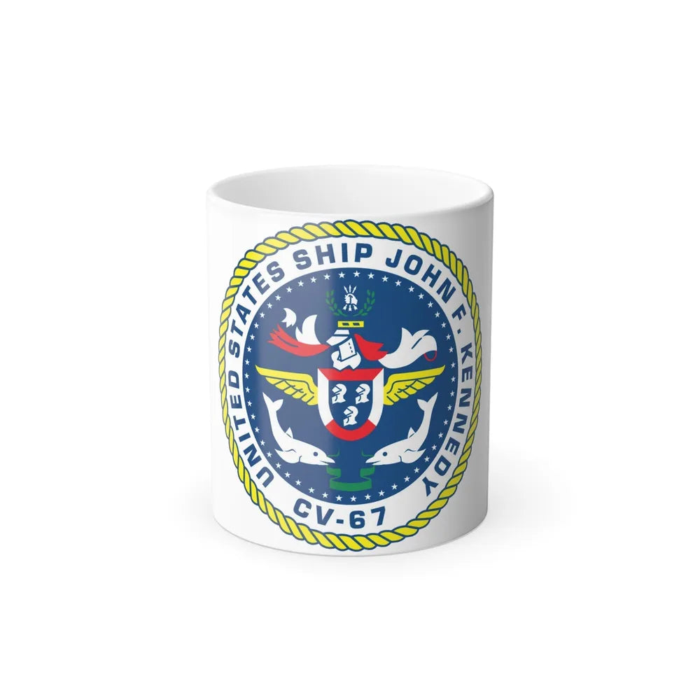 United States Ship John F Kennedy CV 67 (U.S. Navy) Color Changing Mug 11oz-11oz-Go Mug Yourself