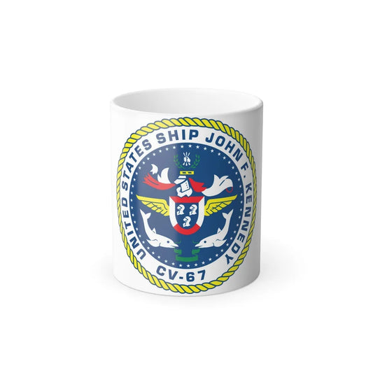 United States Ship John F Kennedy CV 67 (U.S. Navy) Color Changing Mug 11oz-11oz-Go Mug Yourself