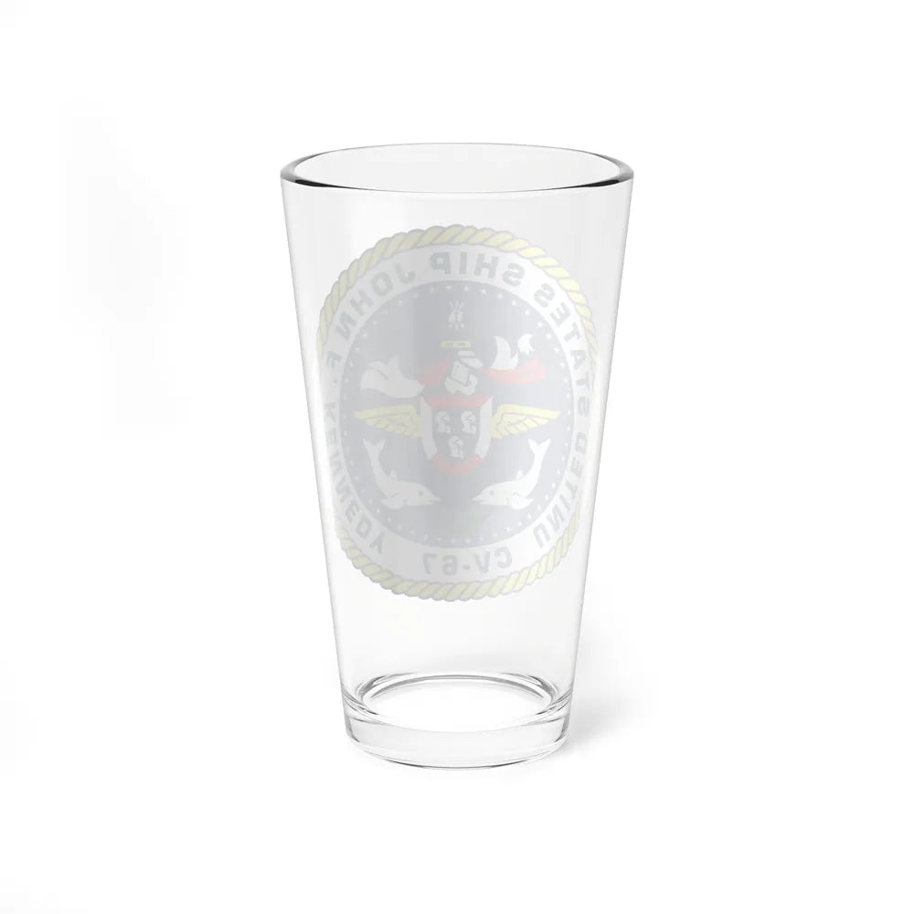 United States Ship John F Kennedy CV 67 (U.S. Navy) Pint Glass 16oz-Go Mug Yourself