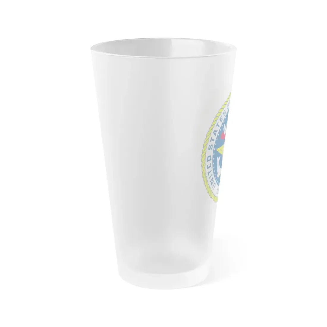 United States Ship John F Kennedy CV 67 (U.S. Navy) Frosted Pint Glass 16oz - Go Mug Yourself
