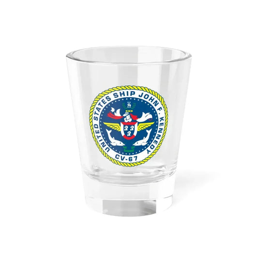 United States Ship John F Kennedy CV 67 (U.S. Navy) Shot Glass 1.5oz 1.5oz - Go Mug Yourself