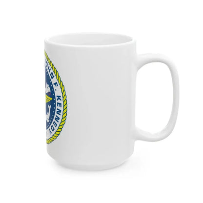 United States Ship John F Kennedy CV 67 (U.S. Navy) White Coffee Mug - Go Mug Yourself
