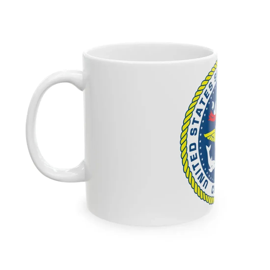 United States Ship John F Kennedy CV 67 (U.S. Navy) White Coffee Mug - Go Mug Yourself