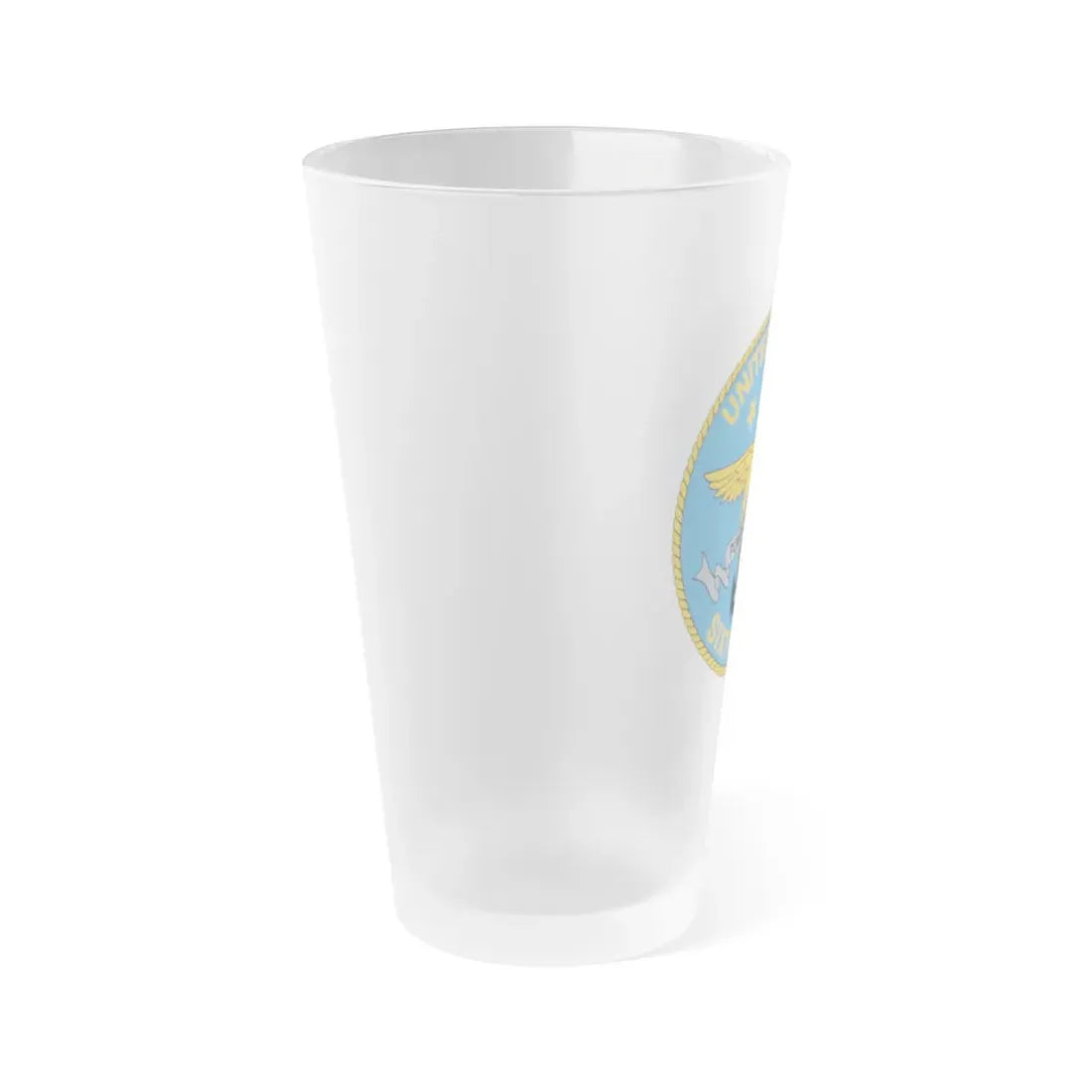 United States Sixth Fleet (U.S. Navy) Frosted Pint Glass 16oz - Go Mug Yourself