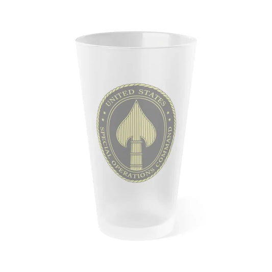 United States Special Operations Command Insignia - Frosted Pint Glass 16oz 16oz Frosted - Go Mug Yourself