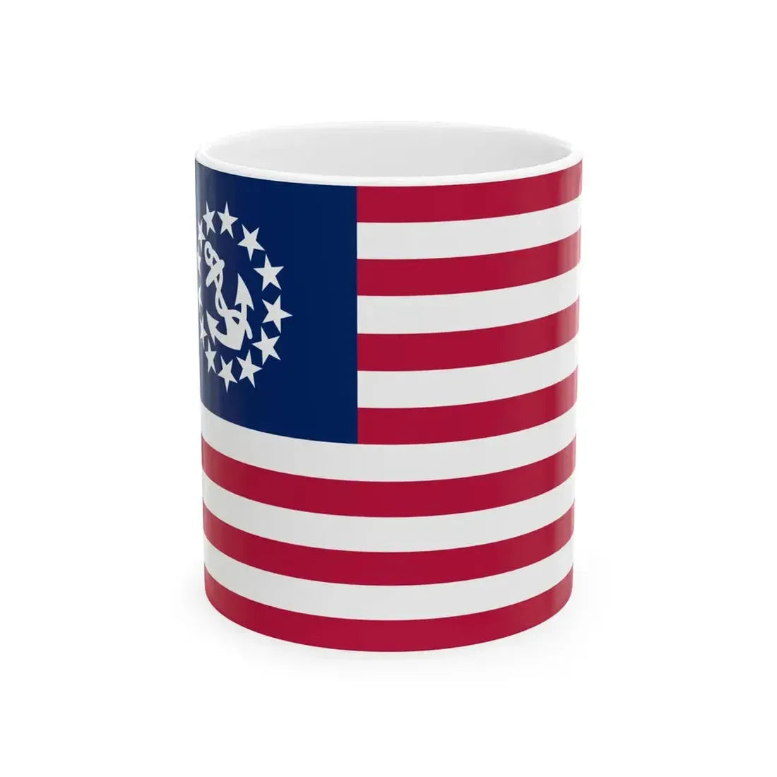 United States yacht flag (United States) White Coffee Mug 11oz - Go Mug Yourself