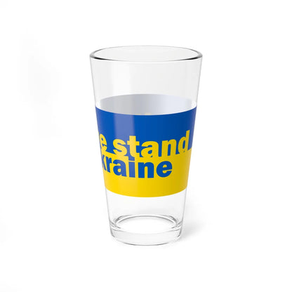 United we stand with Ukraine banner (Ukraine) Pint Glass 16oz - Go Mug Yourself