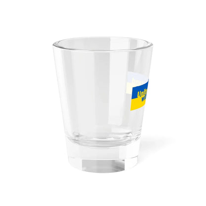 United we stand with Ukraine banner (Ukraine) Shot Glass 1.5oz - Go Mug Yourself