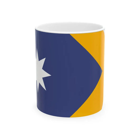 Unity Flag Outlined (Australia) White Coffee Mug 11oz - Go Mug Yourself