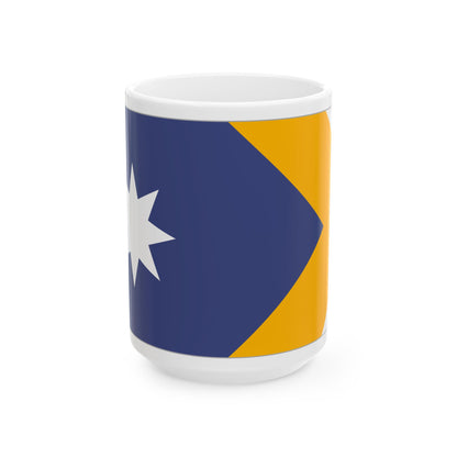 Unity Flag Outlined (Australia) White Coffee Mug-15oz-Go Mug Yourself