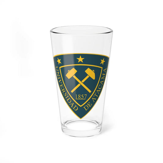 Universidad de Atacama escudo 2010 (Chile) (Coat of Arms) Pint Glass 16oz 16oz - Go Mug Yourself