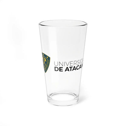 Universidad de Atacama logo 2016 (Chile) (Coat of Arms) Pint Glass 16oz 16oz - Go Mug Yourself