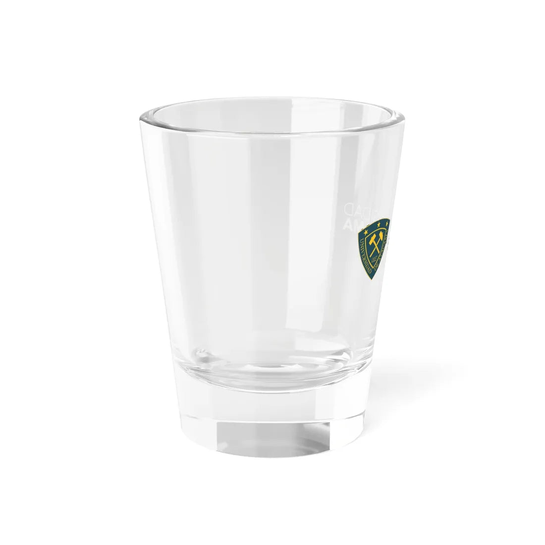 Universidad de Atacama logo 2016 (Chile) (Coat of Arms) Shot Glass 1.5oz - Go Mug Yourself
