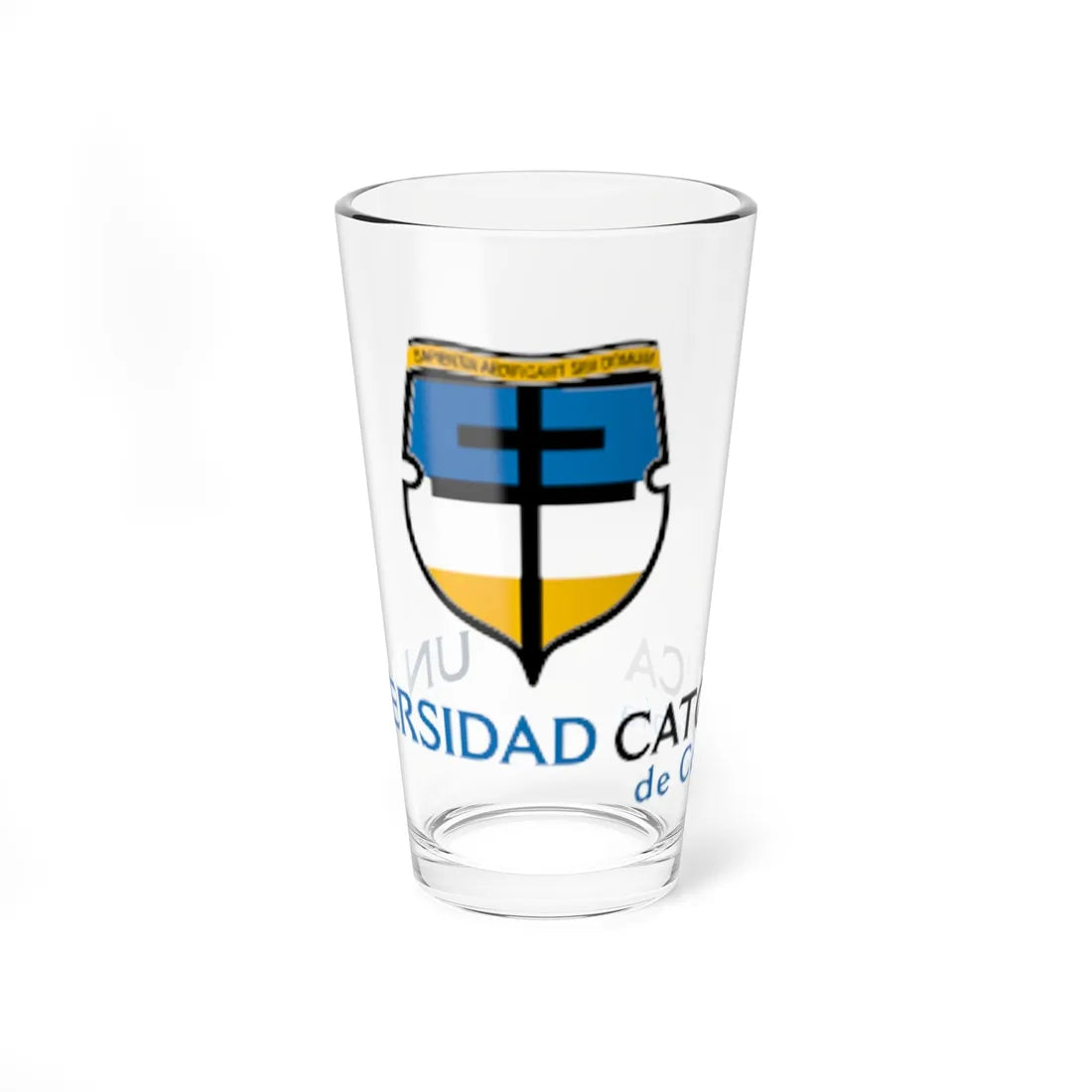 University Católica of Colombia logo (Colombia) (Coat of Arms) Pint Glass 16oz 16oz - Go Mug Yourself