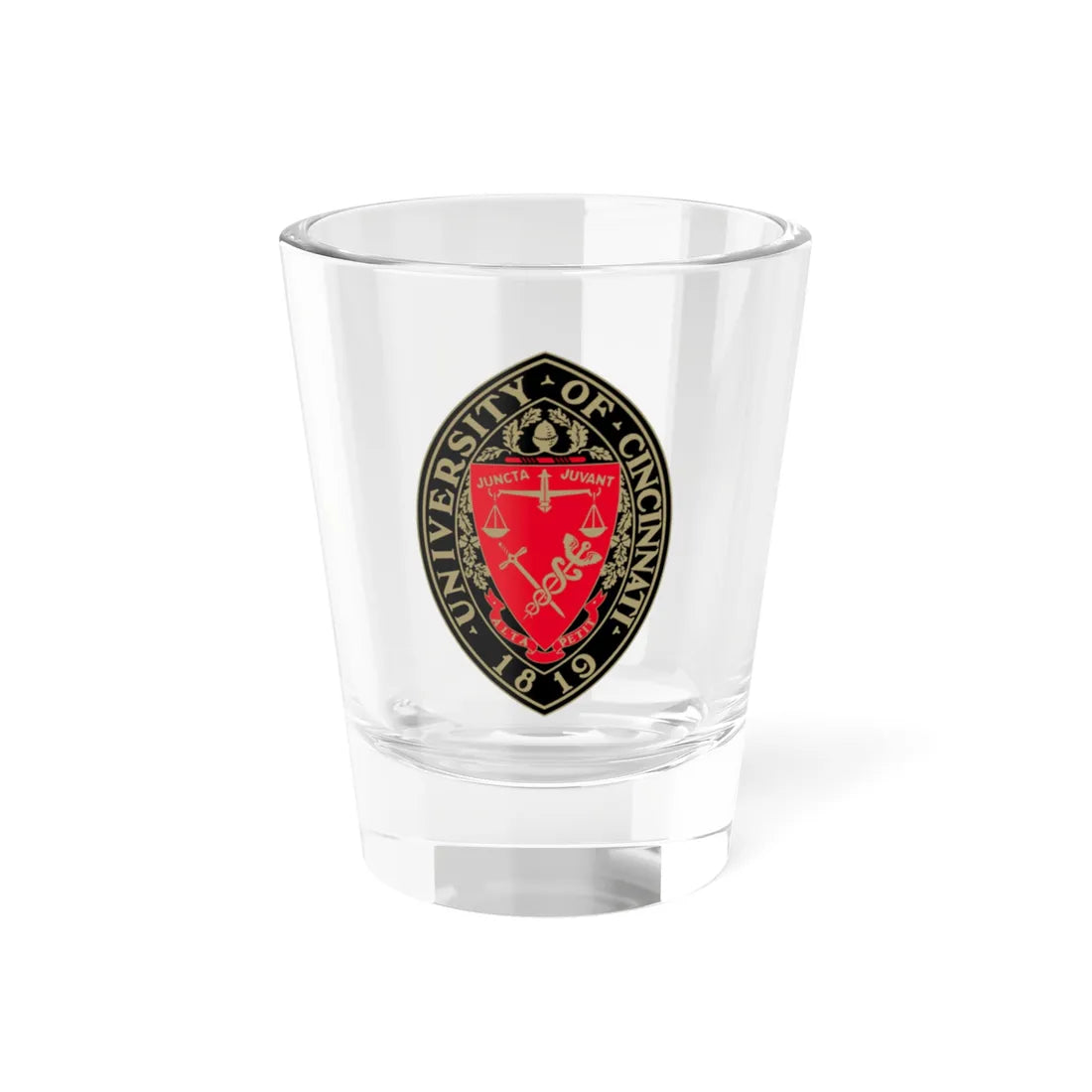 University of Cincinnati seal (United States) (Coat of Arms) Shot Glass 1.5oz 1.5oz - Go Mug Yourself
