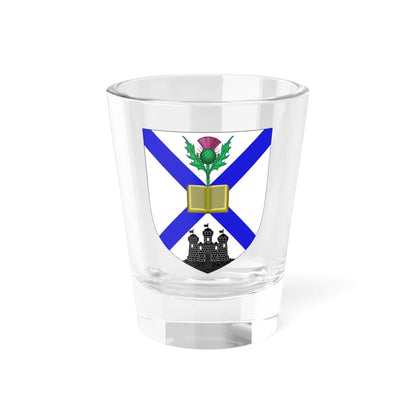 University of Edinburgh arms (Scotland) (Coat of Arms) Shot Glass 1.5oz 1.5oz - Go Mug Yourself