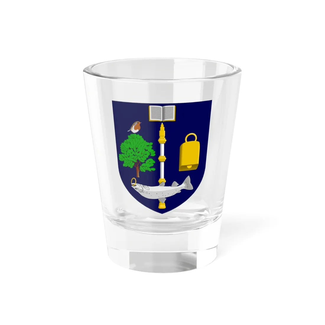 University of Glasgow shield (Scotland) (Coat of Arms) Shot Glass 1.5oz 1.5oz - Go Mug Yourself