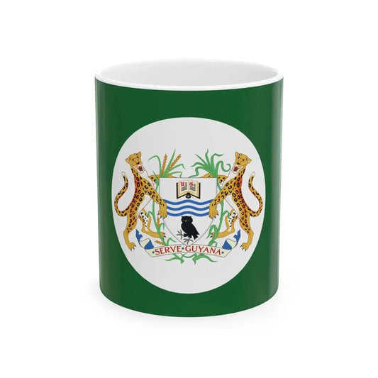 University of Guyana flag (Guyana) White Coffee Mug 11oz - Go Mug Yourself