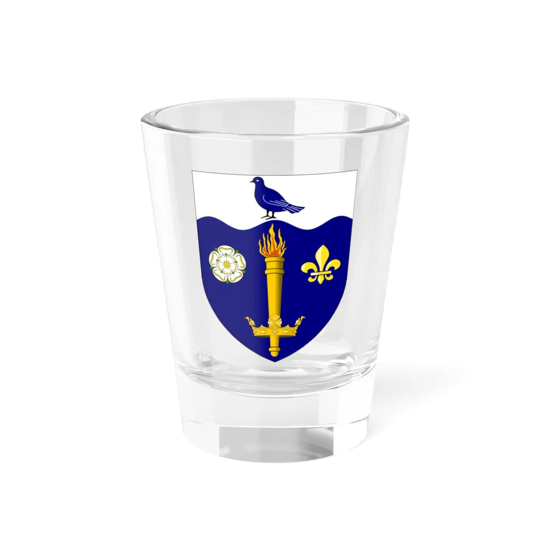 University of Hull arms (United Kingdom) (Coat of Arms) Shot Glass 1.5oz 1.5oz - Go Mug Yourself
