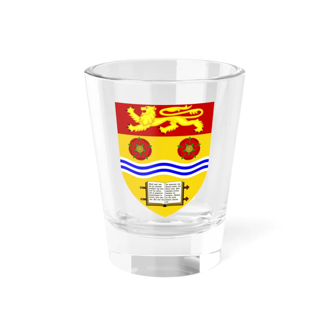 University of Lancaster shield (United Kingdom) (Coat of Arms) Shot Glass 1.5oz 1.5oz - Go Mug Yourself
