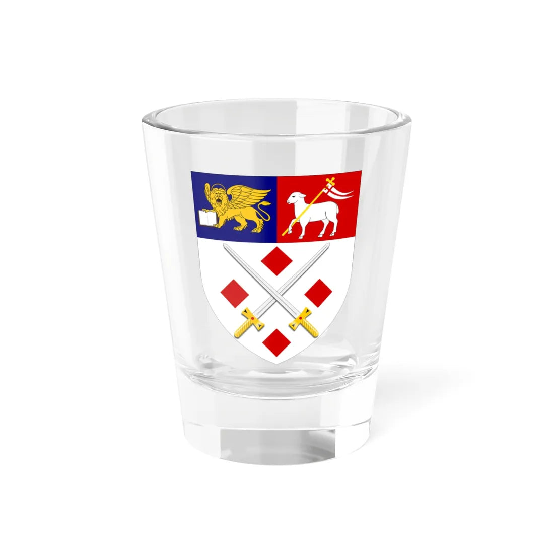 University of St Mark and St John arms (United Kingdom) (Coat of Arms) Shot Glass 1.5oz 1.5oz - Go Mug Yourself