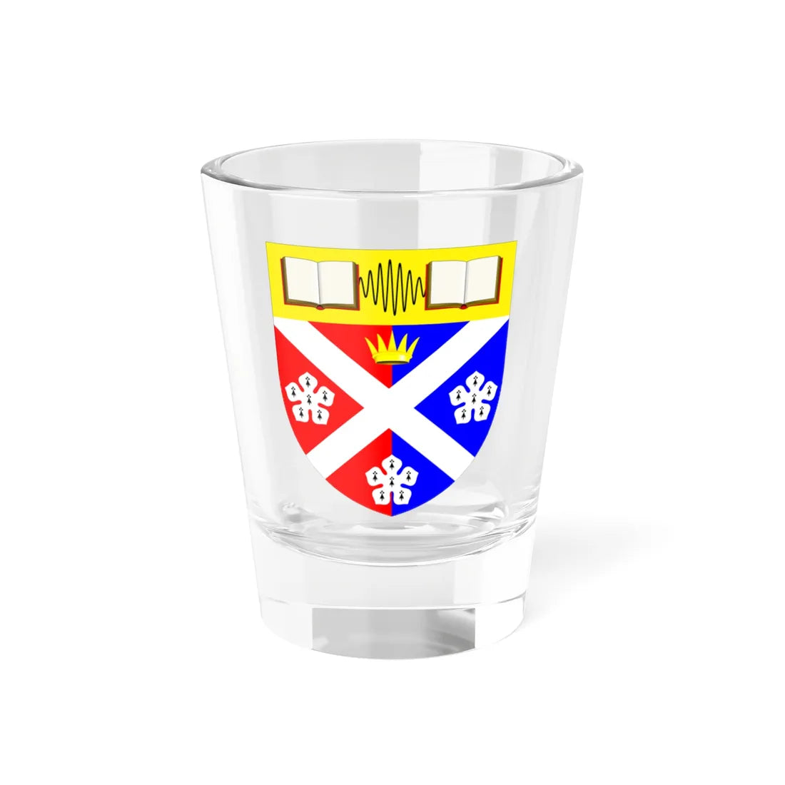 University of Strathclyde arms (Scotland) (Coat of Arms) Shot Glass 1.5oz 1.5oz - Go Mug Yourself