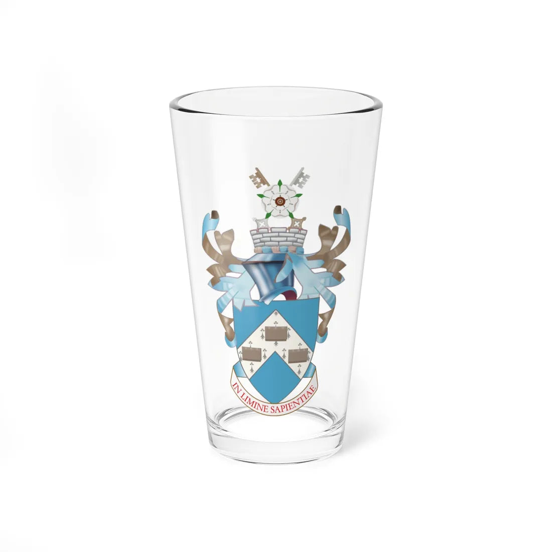 University of York coat of arms (United Kingdom) (Coat of Arms) Pint Glass 16oz 16oz - Go Mug Yourself