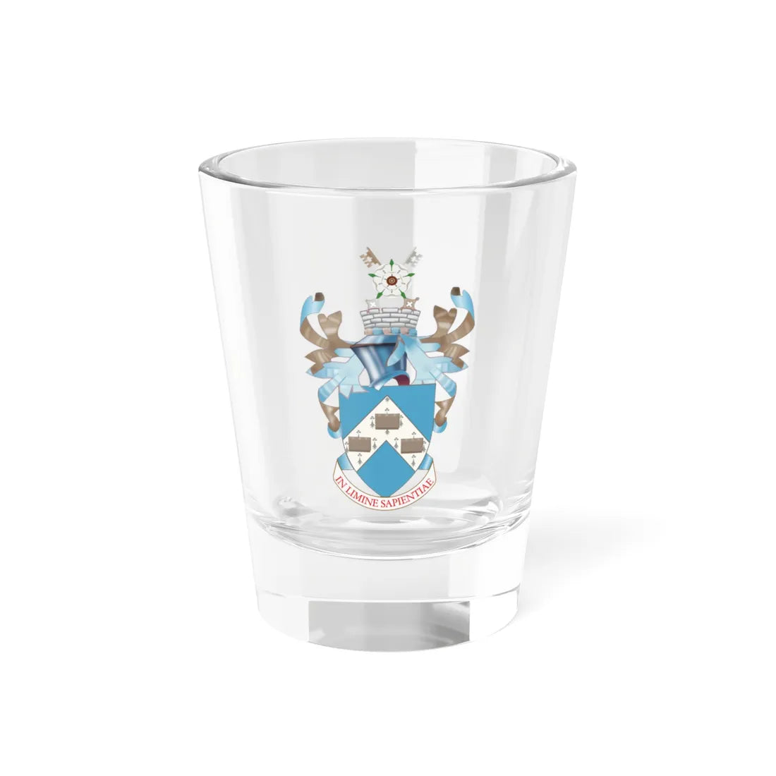 University of York coat of arms (United Kingdom) (Coat of Arms) Shot Glass 1.5oz 1.5oz - Go Mug Yourself