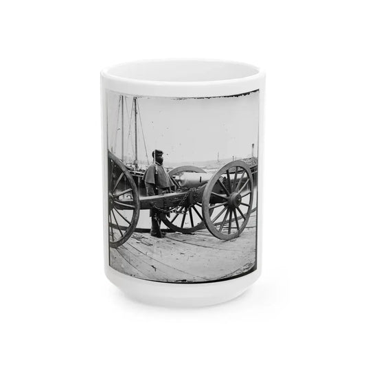 Unknown Location. 12-Pdr. Napoleon (Model 1857 ) (U.S. Civil War) White Coffee Mug 15oz - Go Mug Yourself