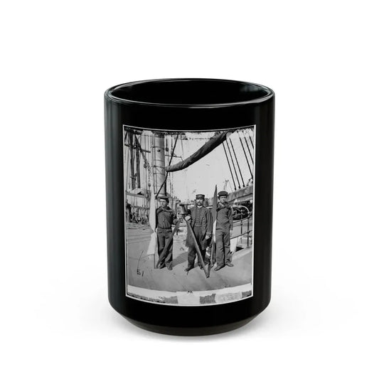 Unknown Location. Signalmen Of Rear Admiral John A. Dahlgren's Flagship Receiving A Message From The Georgia Shore (U.S. Civil War) Black Coffee Mug 15oz - Go Mug Yourself