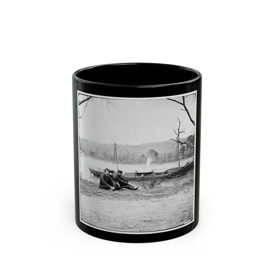 Unknown Location. U.S. Gunboat Kansas (Built In 1863) (U.S. Civil War) Black Coffee Mug 11oz - Go Mug Yourself