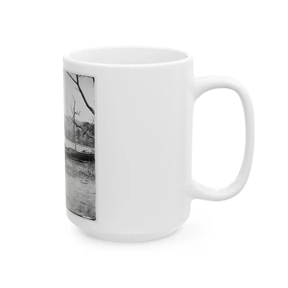 Unknown Location. U.S. Gunboat Kansas (Built In 1863) (U.S. Civil War) White Coffee Mug - Go Mug Yourself