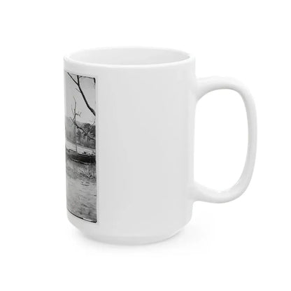 Unknown Location. U.S. Gunboat Kansas (Built In 1863) (U.S. Civil War) White Coffee Mug - Go Mug Yourself