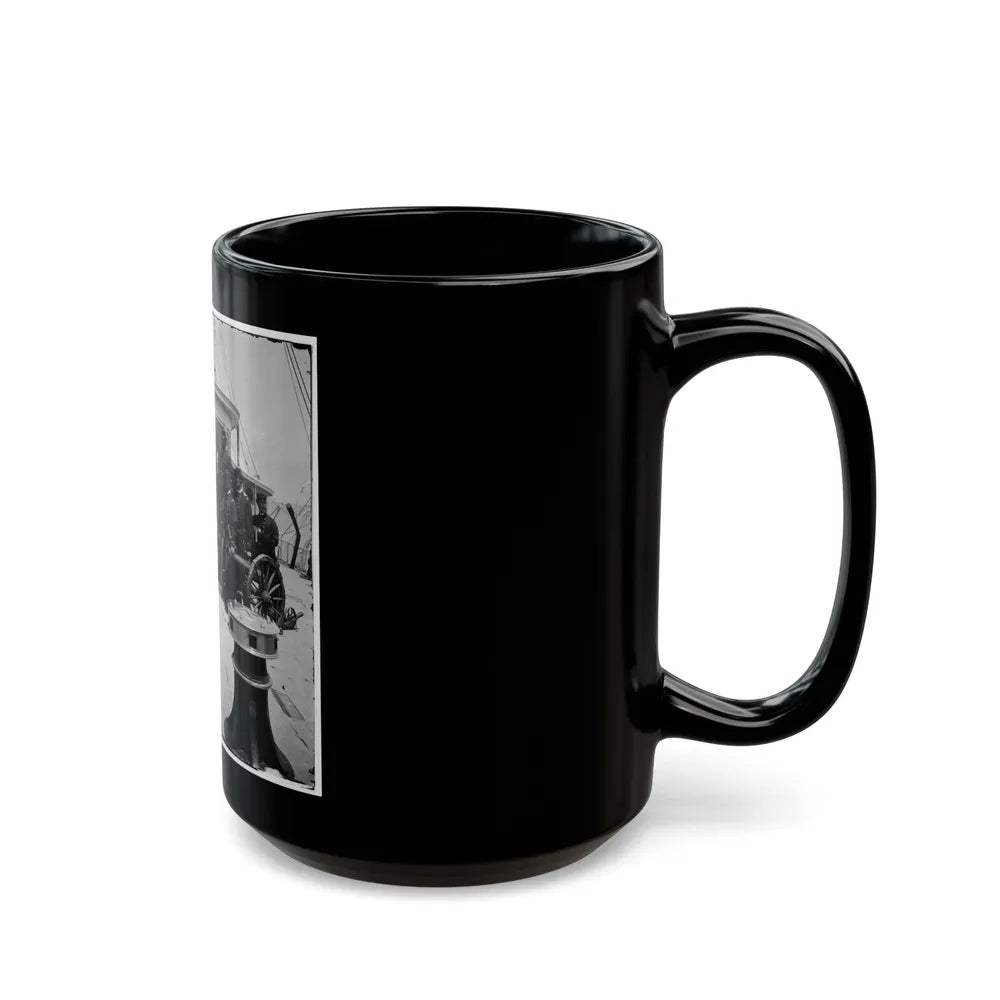 Unknown Location. Officers Of The U.S.S. Philadelphia Before Pilot-House (U.S. Civil War) Black Coffee Mug-Go Mug Yourself