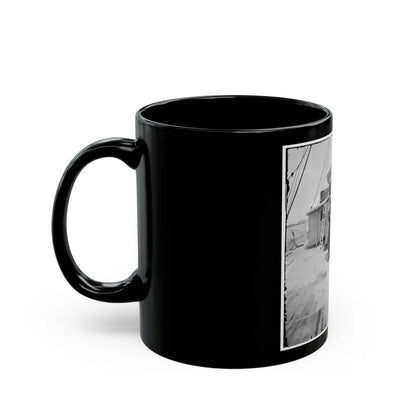 Unknown Location. Officers Of The U.S.S. Philadelphia Before Pilot-House (U.S. Civil War) Black Coffee Mug-Go Mug Yourself