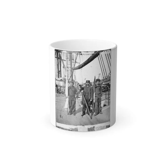 Unknown Location. Signalmen of Rear Admiral John A. Dahlgren's Flagship Receiving a Message From the Georgia Shore (U.S. Civil War) Color Changing Coffee Mug 11oz-11oz-Go Mug Yourself