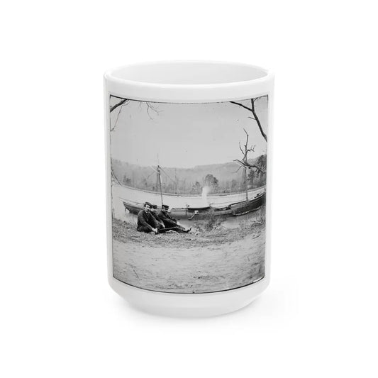 Unknown Location. U.S. Gunboat Kansas (Built In 1863) (U.S. Civil War) White Coffee Mug-15oz-Go Mug Yourself