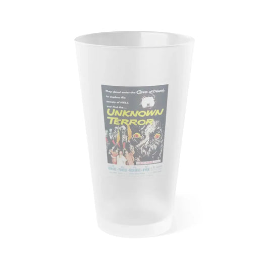UNKNOWN TERROR 1957 Movie Poster - Frosted Pint Glass 16oz Default Title - Go Mug Yourself