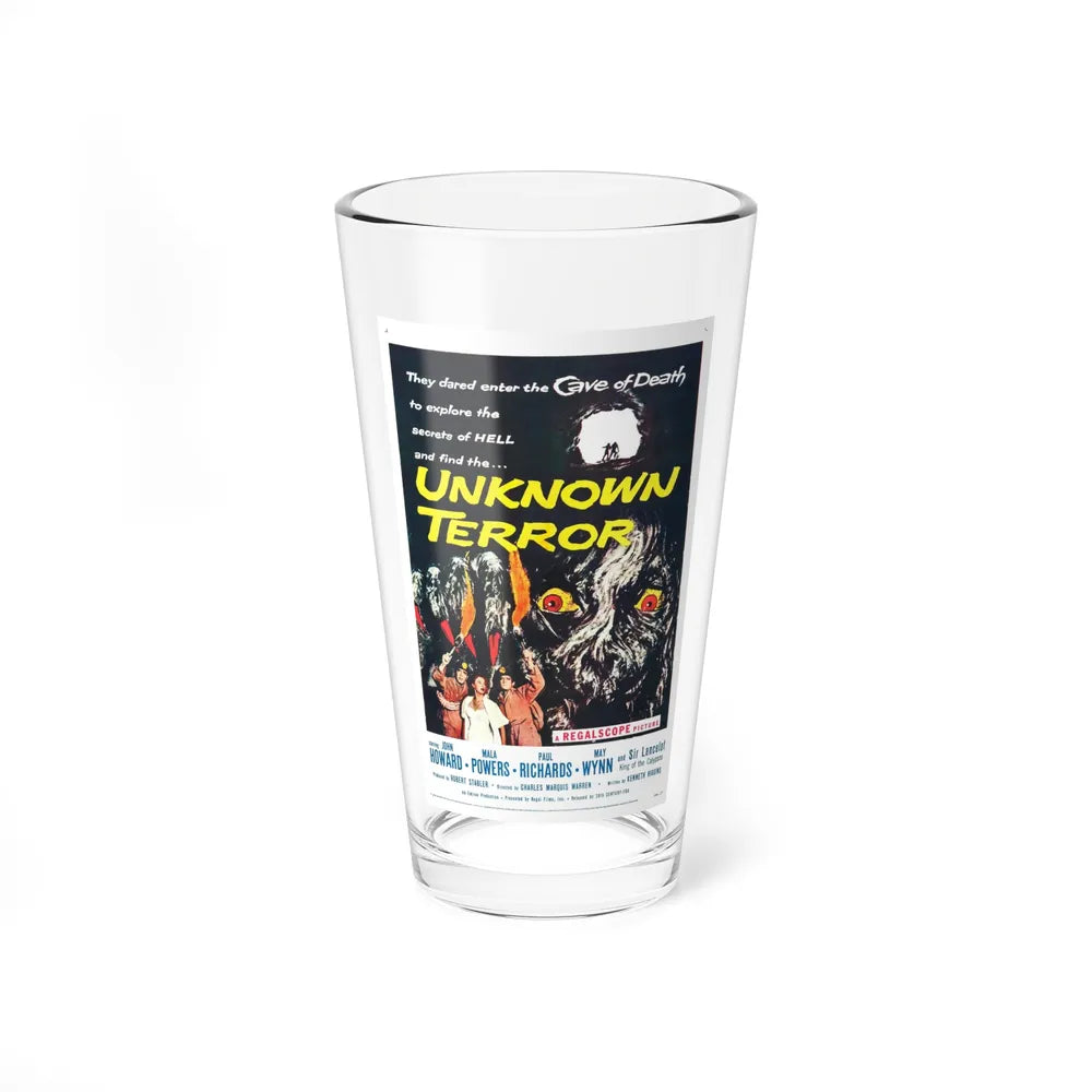 UNKNOWN TERROR 1957 Movie Poster - Pint Glass 16oz-16oz-Go Mug Yourself