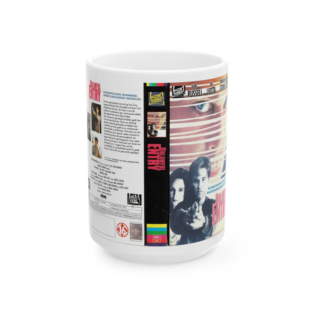 UNLAWFUL ENTRY (VHS COVER) - White Coffee Mug-15oz-Go Mug Yourself