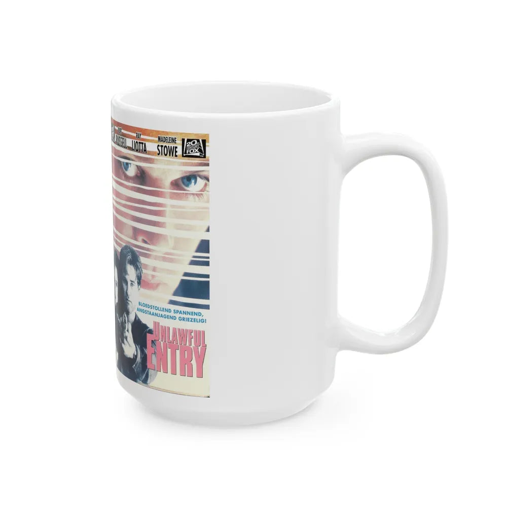 UNLAWFUL ENTRY (VHS COVER) - White Coffee Mug-Go Mug Yourself